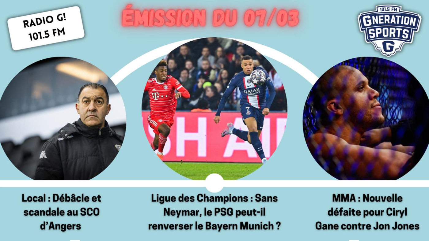 G!nération sports du 07 03 2023 Emission sportive locale et nationale G!nération sports du 07 03 2023