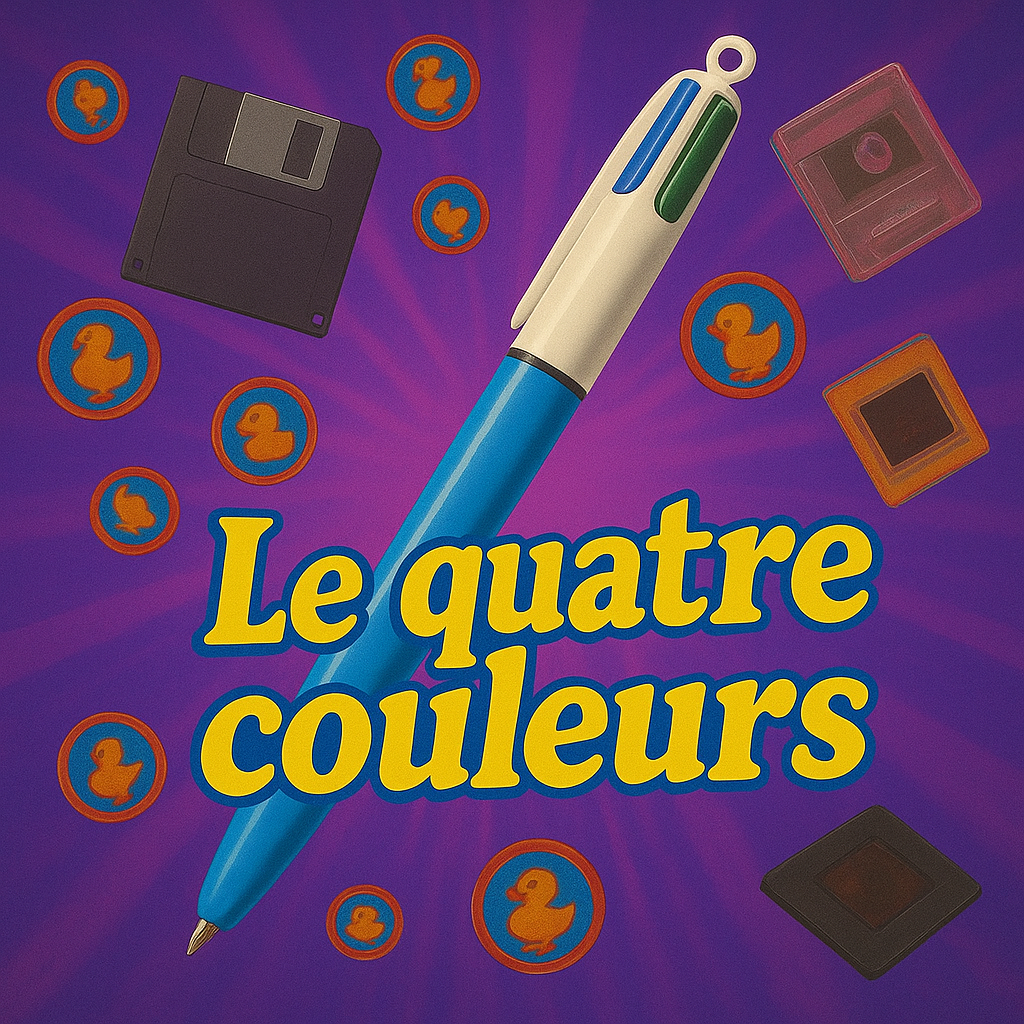 Podcast sur les années 80 et 90, la madeleine du graal MDG 18 Le stylo 4 couleurs